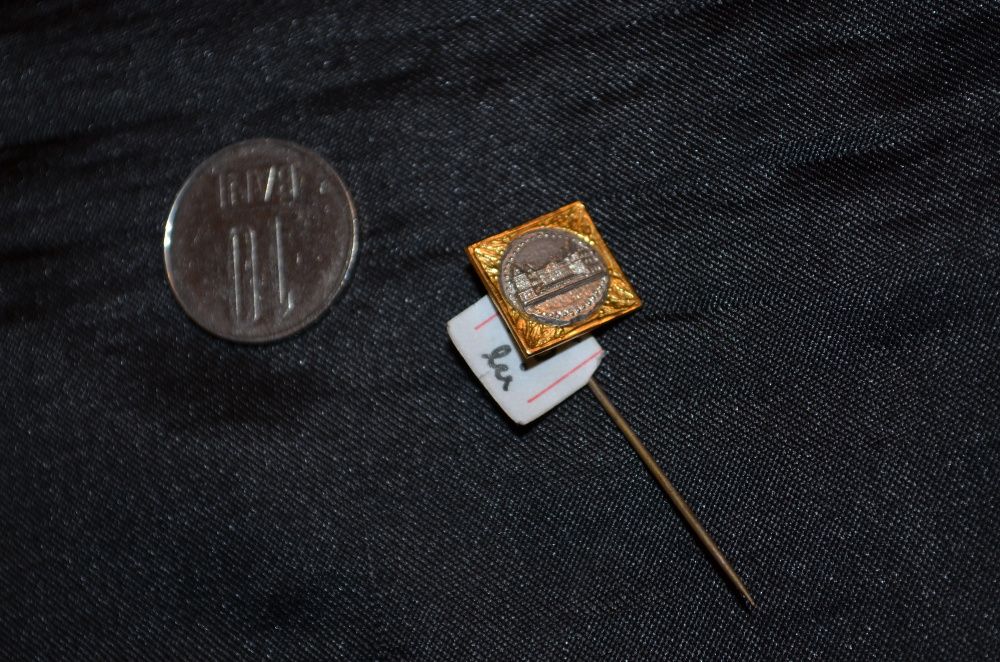 PIN/AC REVER AUR 18K + ARGINT - Ac cravata - Ac palarie - 1.7g. !