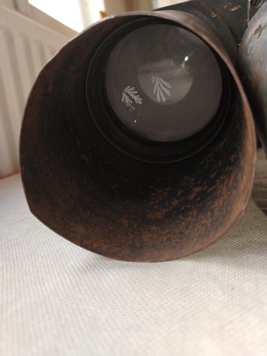 Стар голям немски военен бинокъл D.F.10x80 d.k.L. WWII