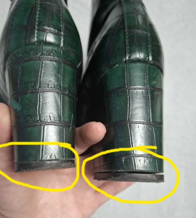 Botine verzi cu toc gros, 40, Graceland