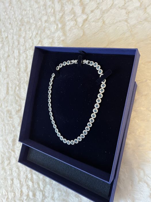 Colier Swarovski Tennis, albastru
