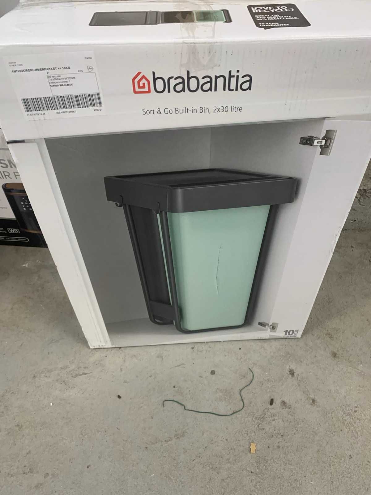 Кош за смет за разделно събиране Brabantia Sort&Go 2x30L с тр.дефект