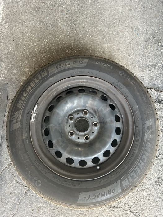 Roata rezerva cu cauciuc vara 195 65 15/5x112 pt Vw Seat Skoda Audi