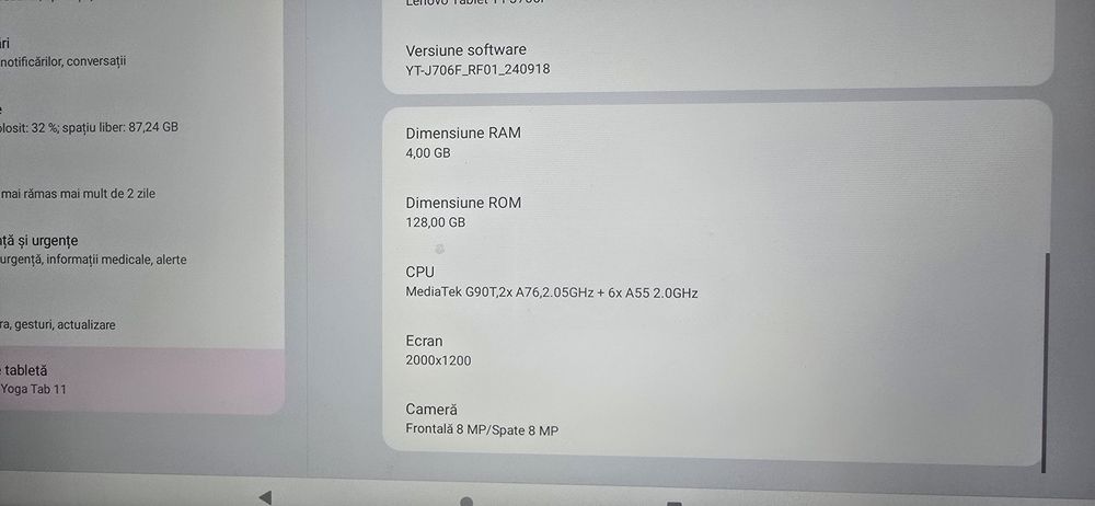 Tableta Lenovo yoga Tab11