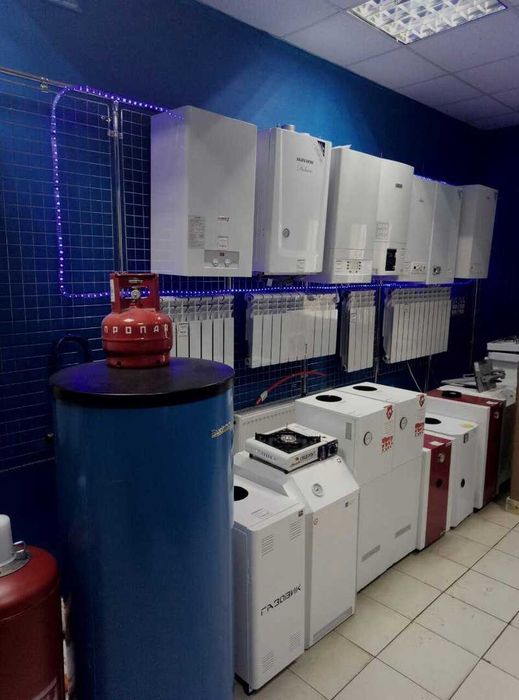 Оптом и со склада. Газовые и электрические котлы, радиаторы и бойлеры