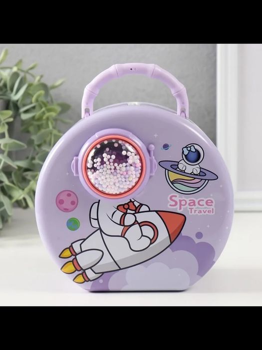 Металлическая копилка с замком «Космос»