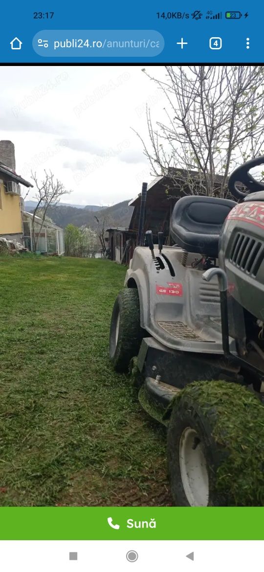 Tractoras gazon Blissar GE 130