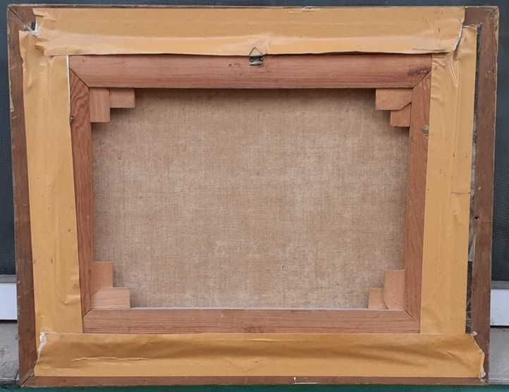 Tablou vechi - la cules de flori - nesemnat