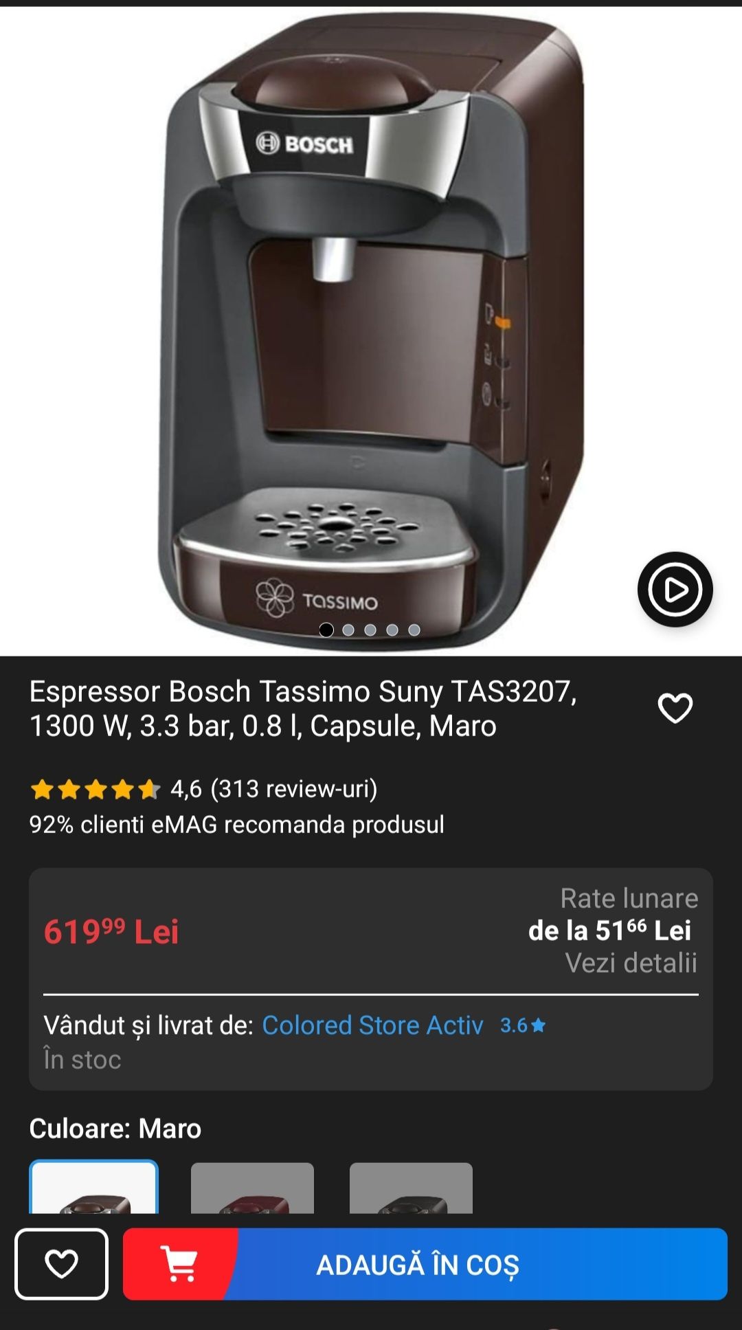 Espressor Bosch Tassimo Suny