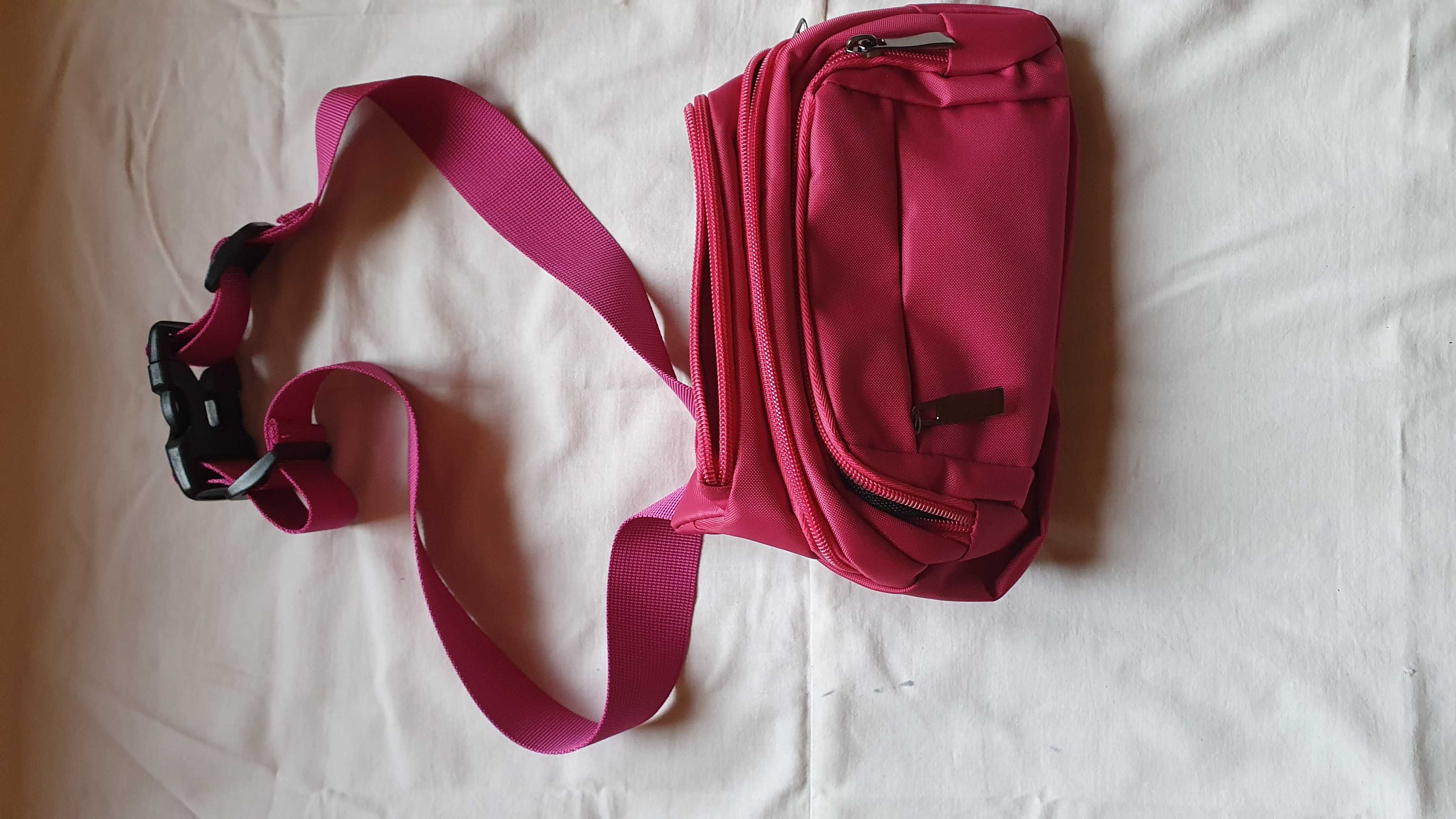 Розова чанта за кръст, здрава , чисто нова