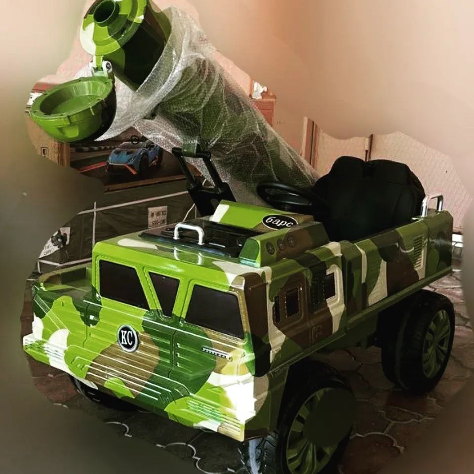 Военная детская машина с ракетой электромобиль болалар машинаси