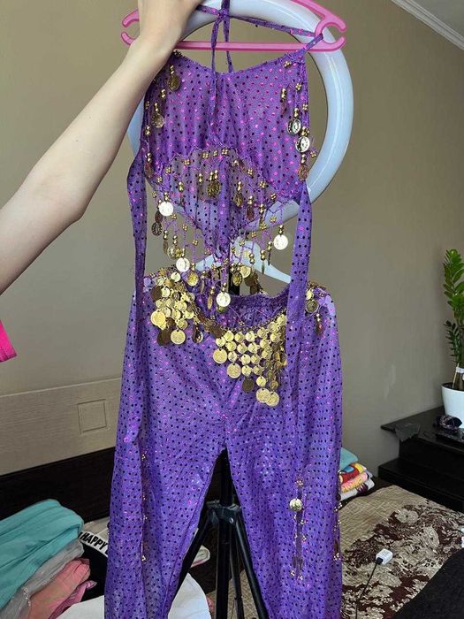 Индийский костюм на девочку 5-7 лет с поясом из монет