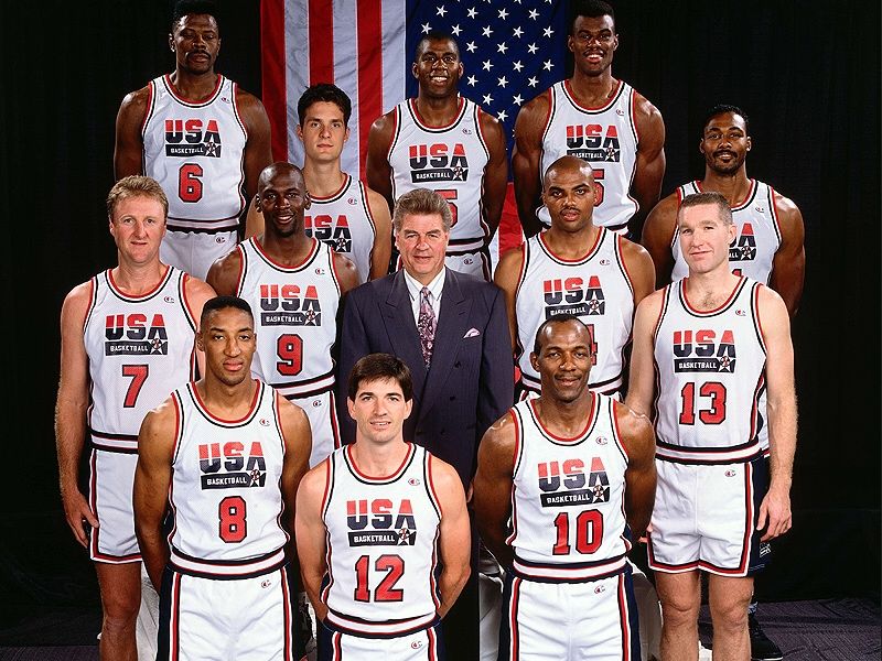 Mitchell & Ness Authentic Jersey Team USA 1992 #7 Larry Bird - М