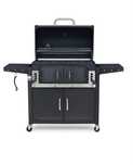 Gratar carbuni Maison Mex Smoked, 153 x 64 x 127cm, negru
