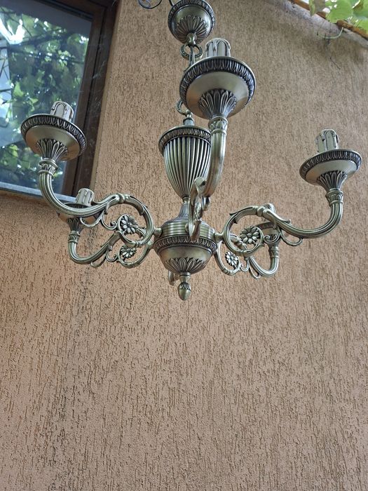 Candelabru, lustra de tavan, bronz
