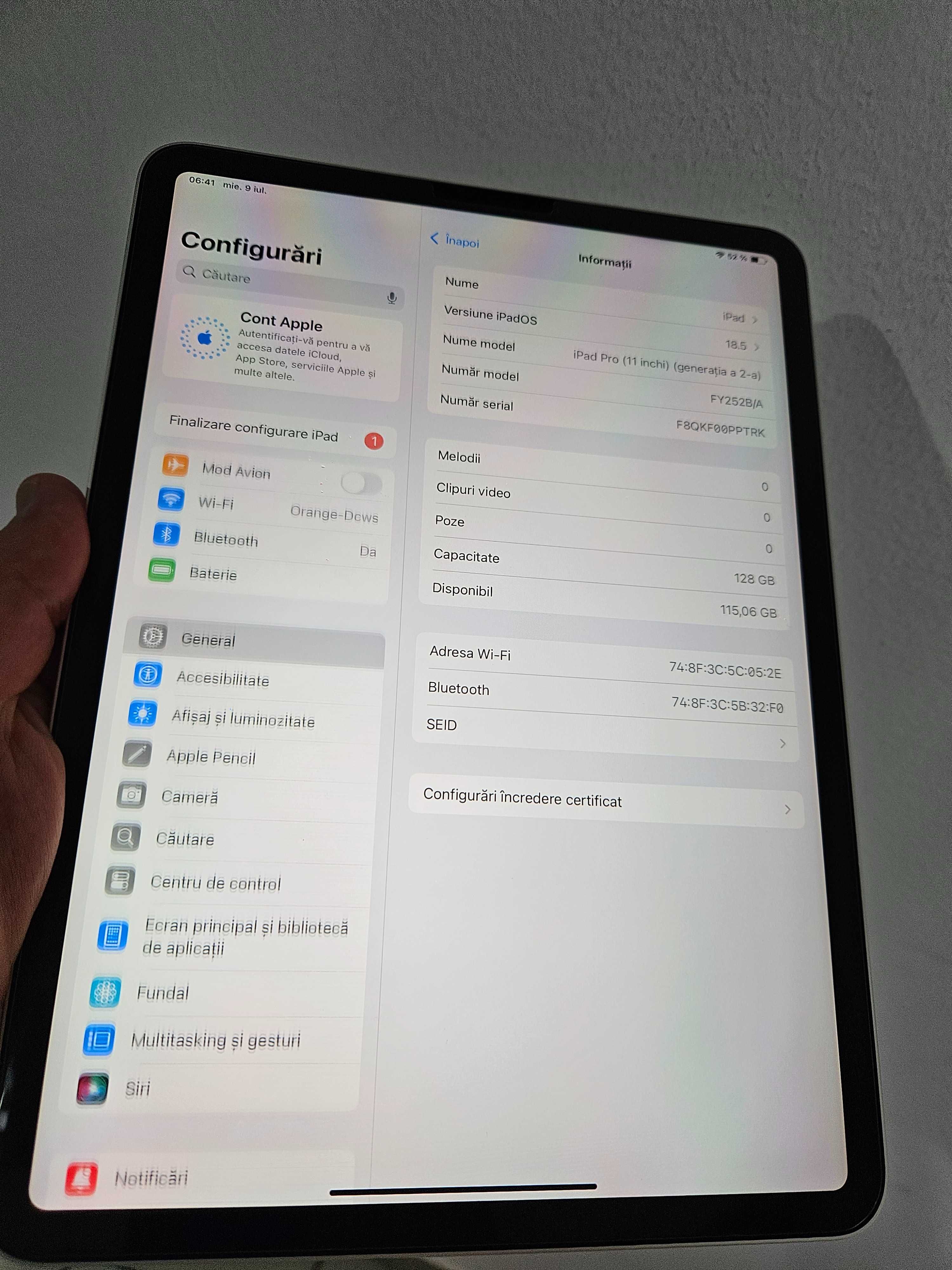 Ipad  Pro generatia 2 128gb impecabil Garantie.