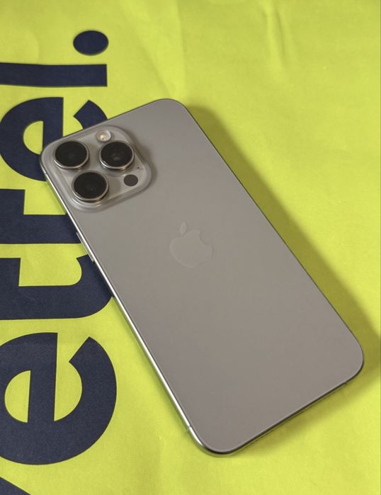 КАТО НОВ 256GB iPhone 15 Pro Max Yettel Гаранция 2026г. Natural