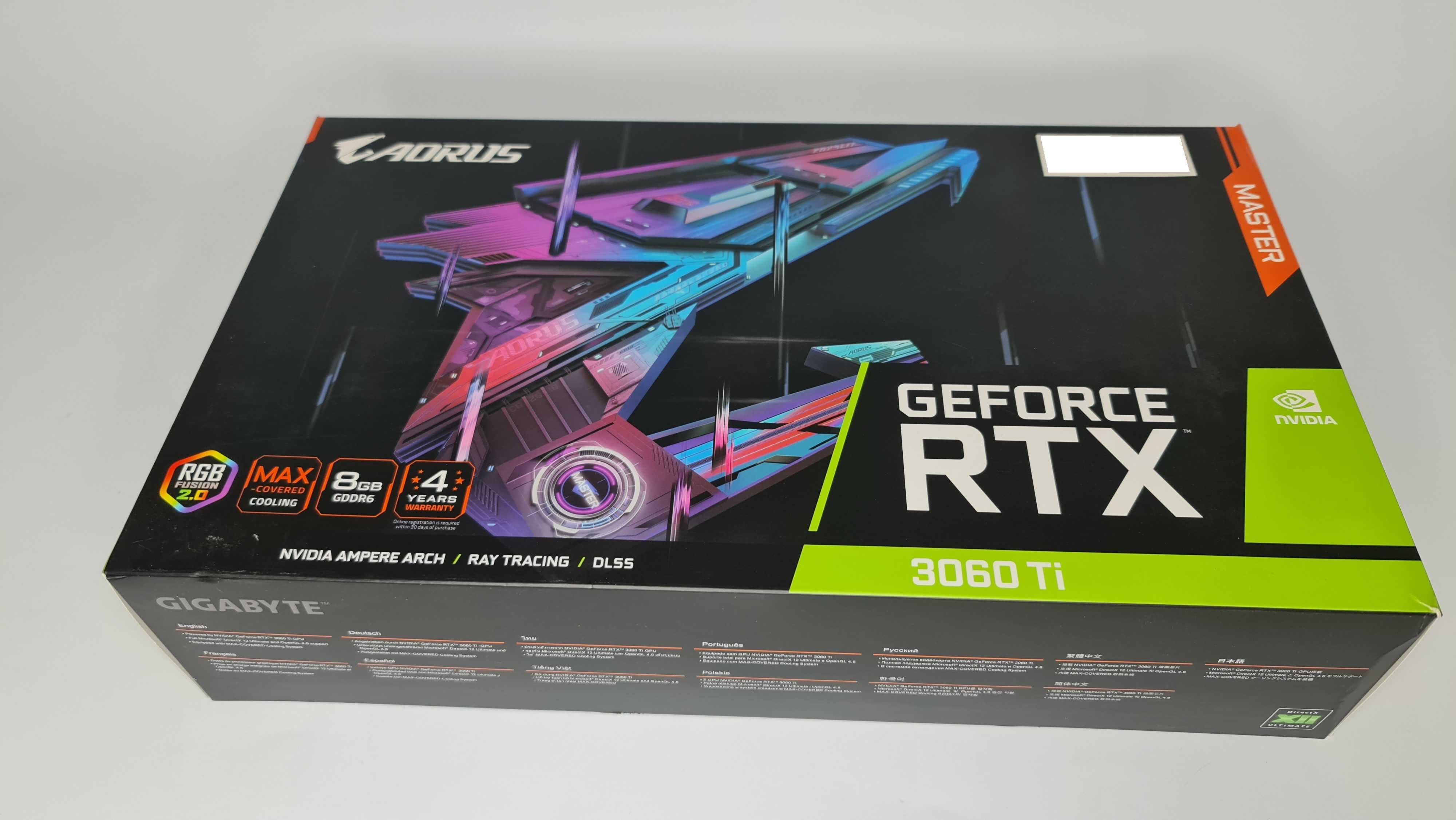 Видео карта GIGABYTE GeForce RTX 3060 Ti 8GB AORUS