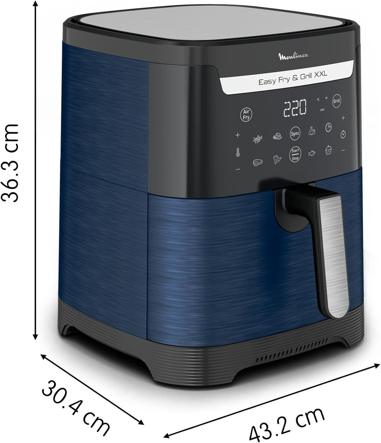Friteuza cu aer cald XXL 6.5L 8 programe, grill integrat | 290825
