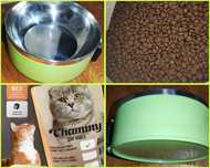 Корм для кошек Chammy 5 кг со скидкой. Миска нержавейка, ярус ланчбокс