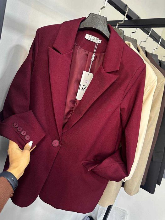 Женский классический пиджак цвет марсала