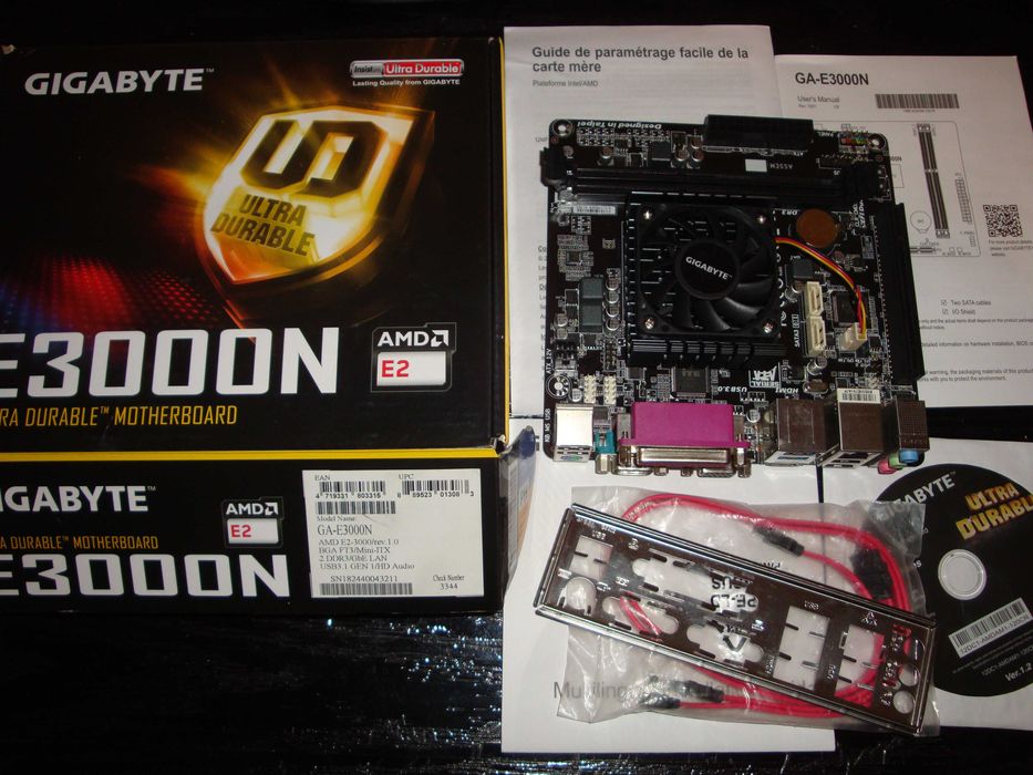 Placa de baza Gigabyte mini iTX GA-E3000N AMD E2 15W TDP noua