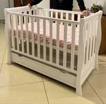 Patut bebe din lemn multifunctional Rigoletto + Saltea Cocos