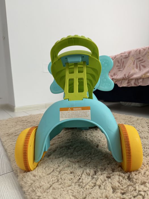 Masinuta fara pedale pentru copii, B Kids, elefant 3 in 1