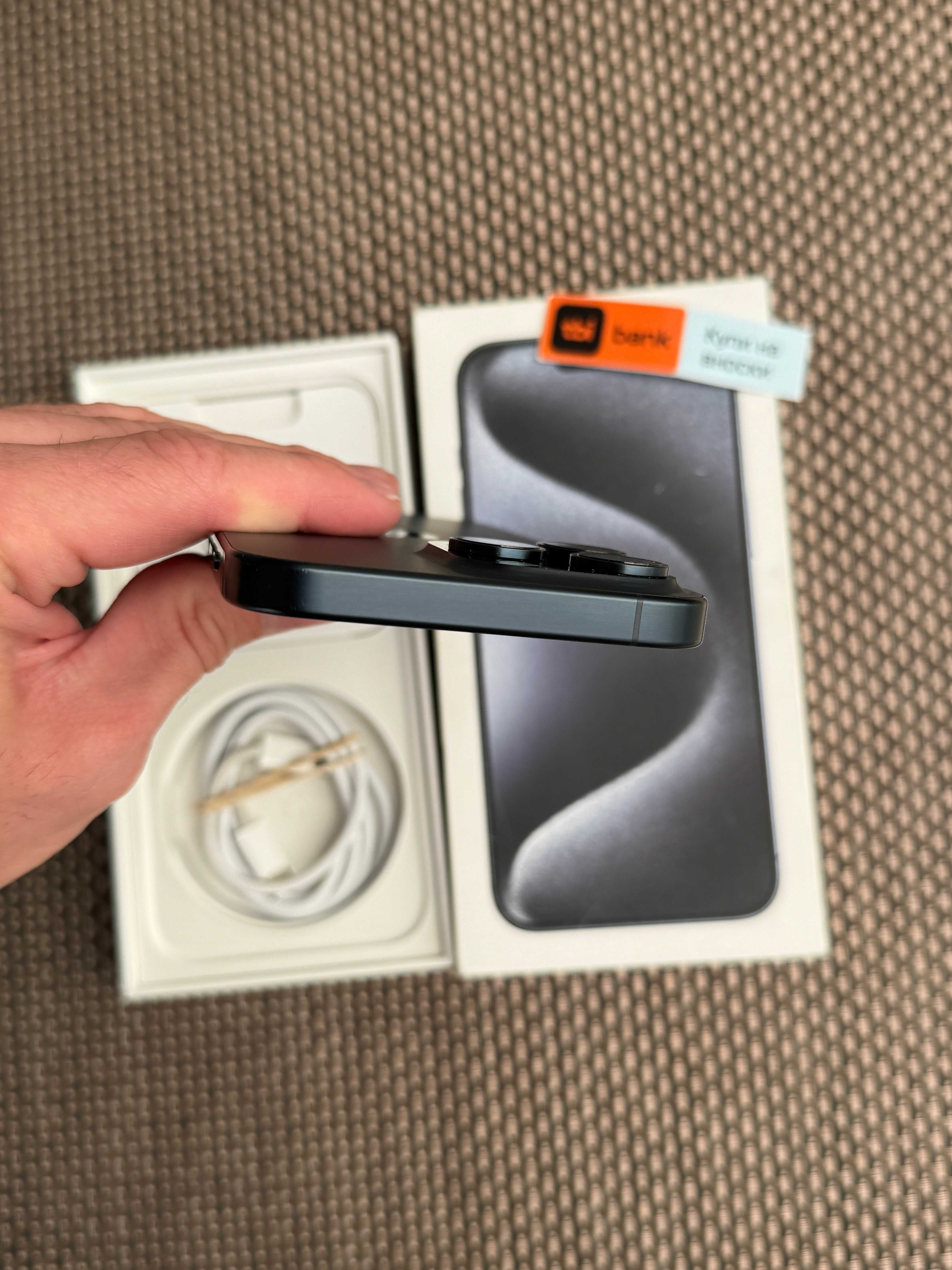 КАТО НОВ! iPhone 15 Pro MAX Лизинг от 58лв/м Blue Titanium 256 син