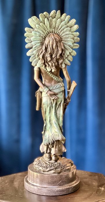 Statuetă Bronz “Indiancă” *** vintage / antic / vechi / retro ***
