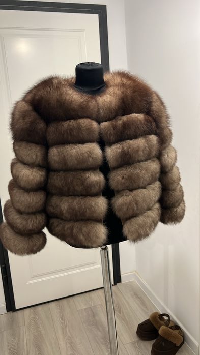 Blana naturala vulpe polara 3 în 1