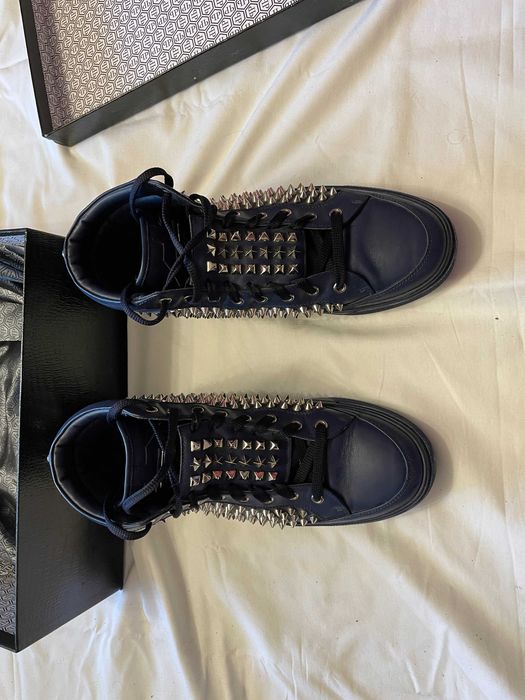 Philipp plein mid-top "Fast car" cobalt