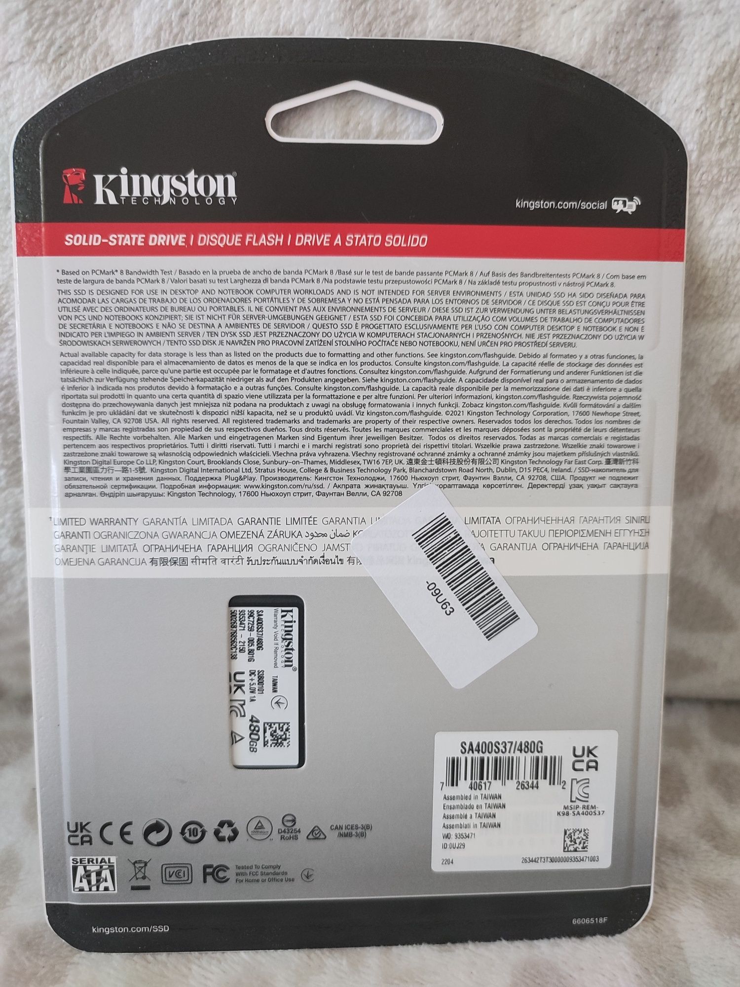 SSD Kingston 480 GB,A400