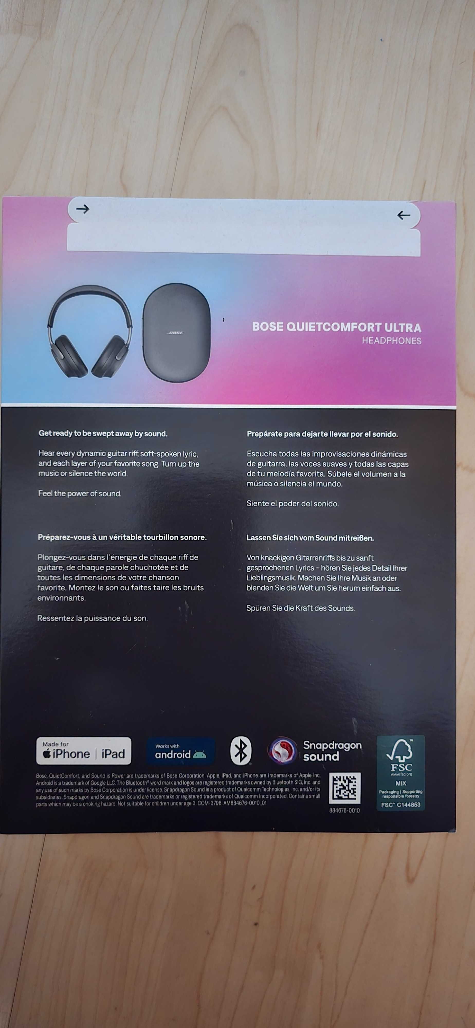Чисто нови безжични слушалки Bose QuietComfort Ultra, bluetooth ANC,