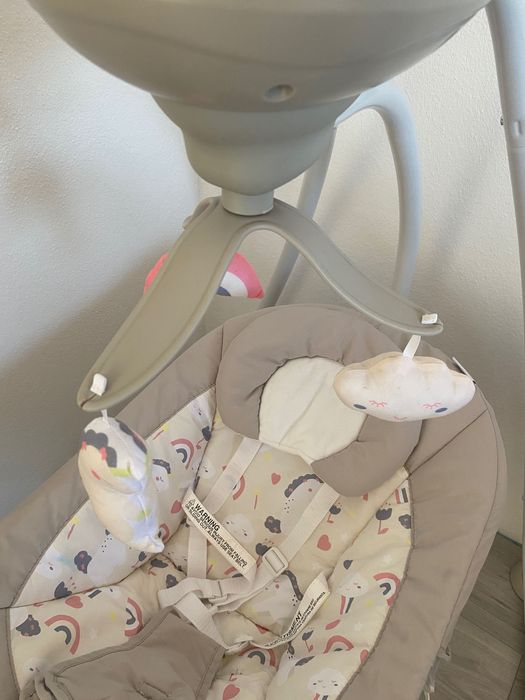 Leagan electric Wunderkid Side cu conectare la priza, Bej