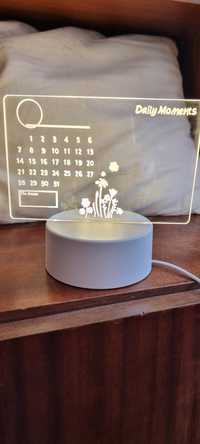 3D светещ календар с послание