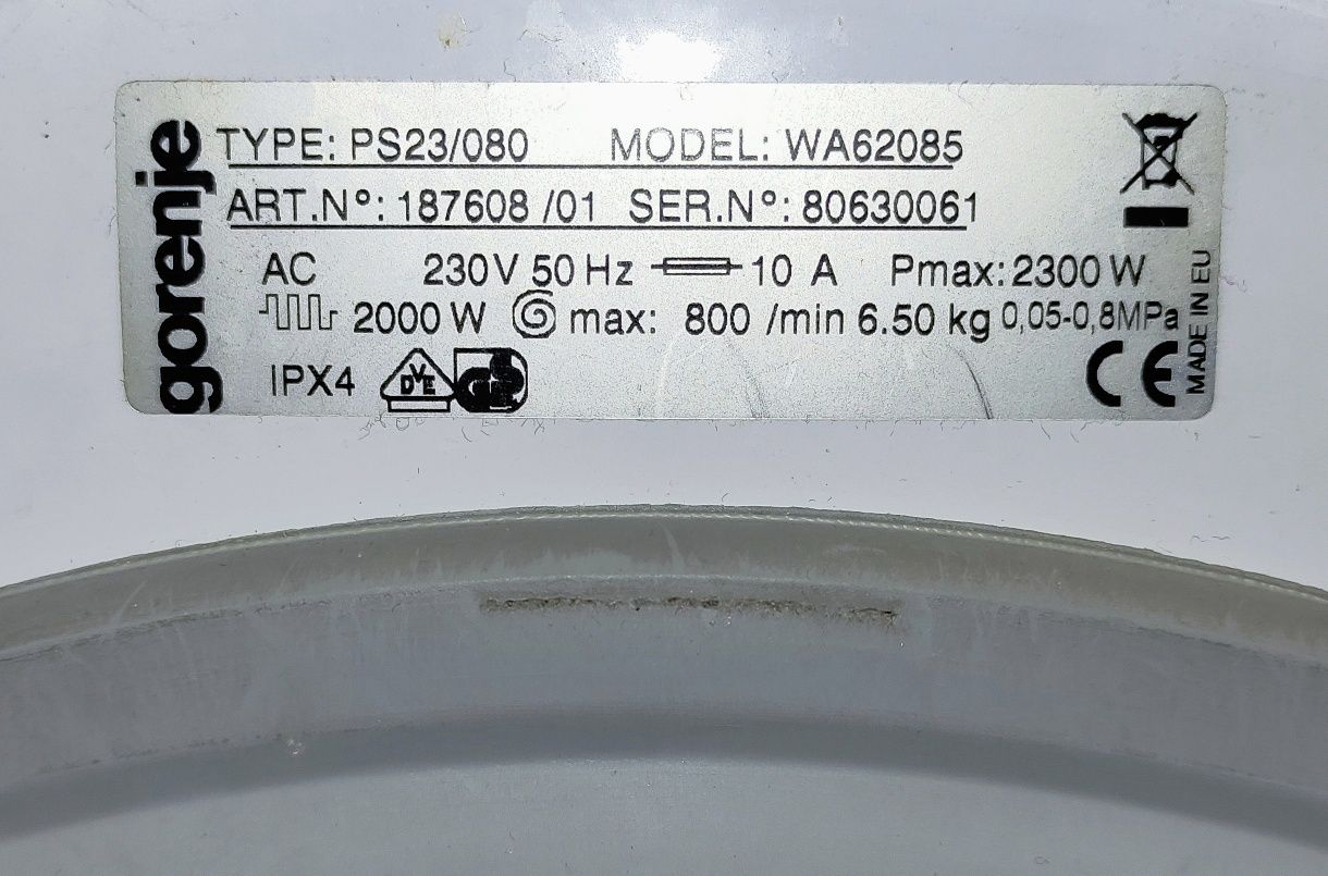 Пералня Gorenje WA62085