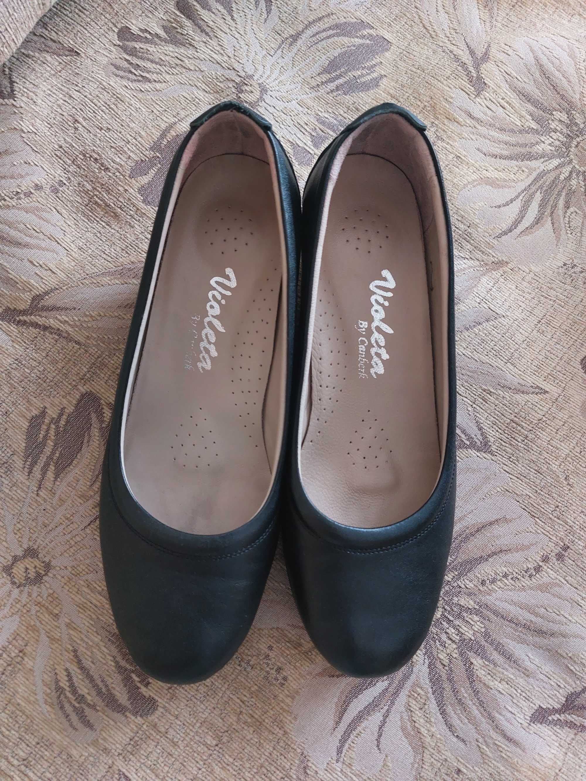 Дамски елегантни обувки Violeta естествена кожа с лека платформа.39ном