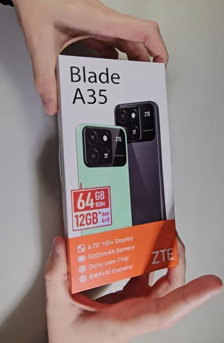 Новый ZTE blade A35 с коробкой