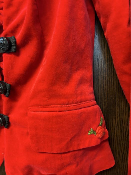 Sacou Mathilde matimea 36, catifea rosie, ca nou