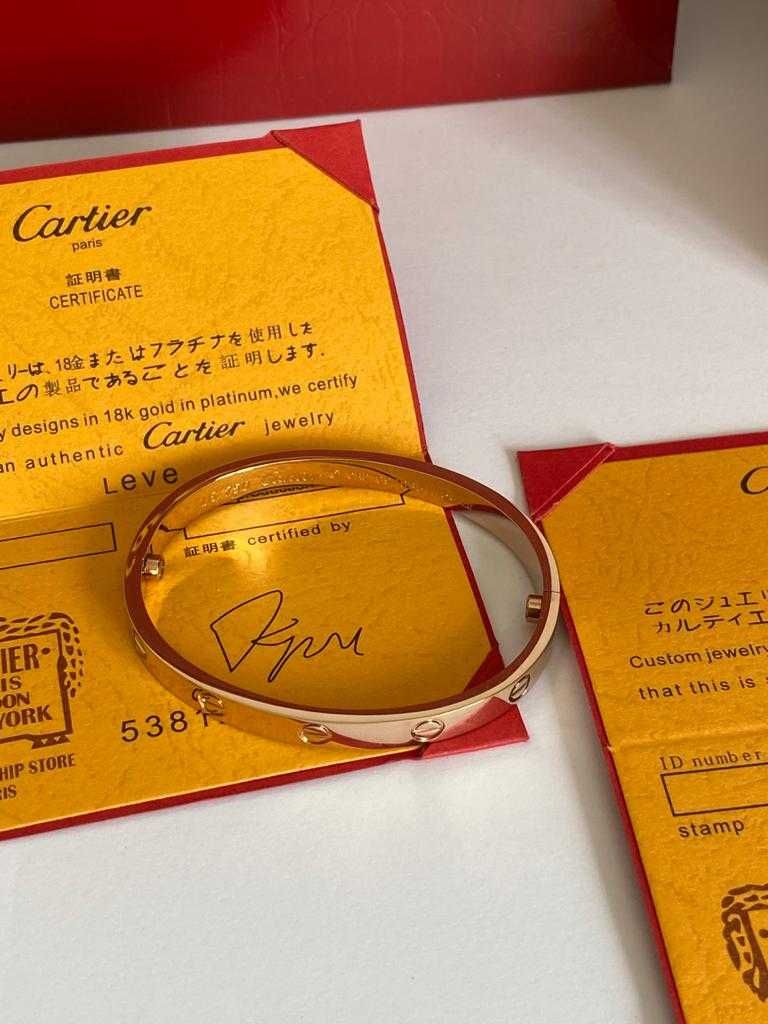 Brățară Cartier LOVE 19 aur roz 585