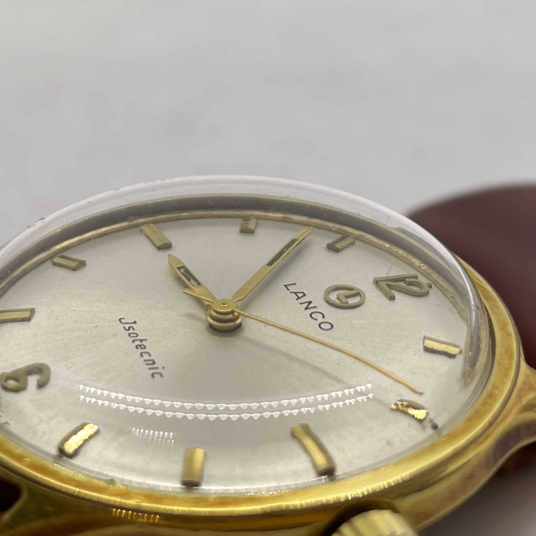 Позлатен швейцарски мъжки часовник Lanco – JSOTECNIC (златен)