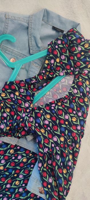 Сет рокля и дънково яке, момиче, 6г., 116 см.