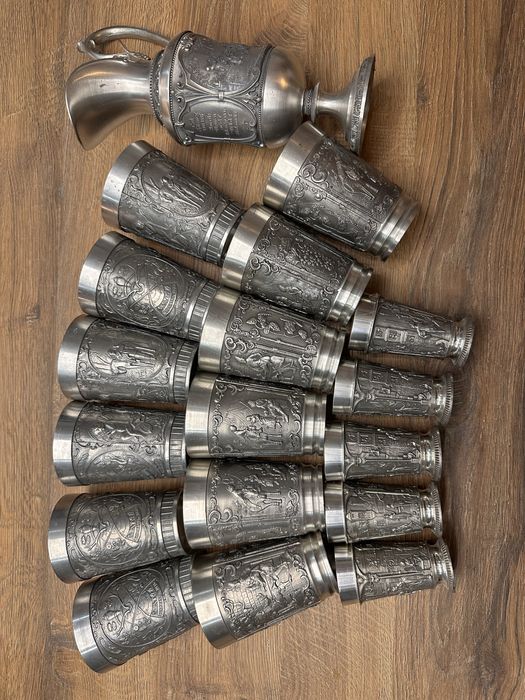Vand carafe pocal pahar zinc (arta, decor, vin, zinc, vintage)