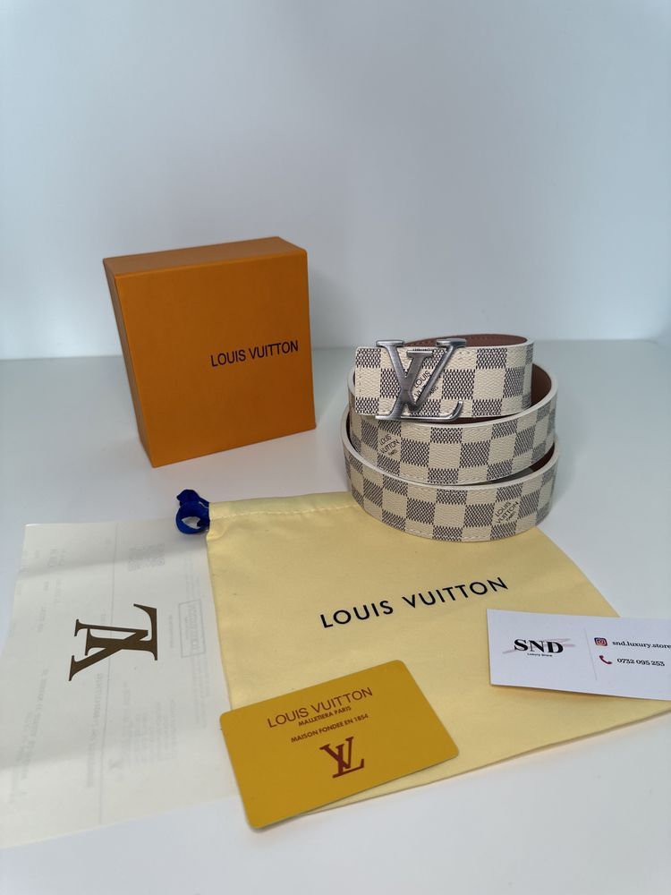 Curea Louis Vuitton piele canvas 100% cutie inclusă