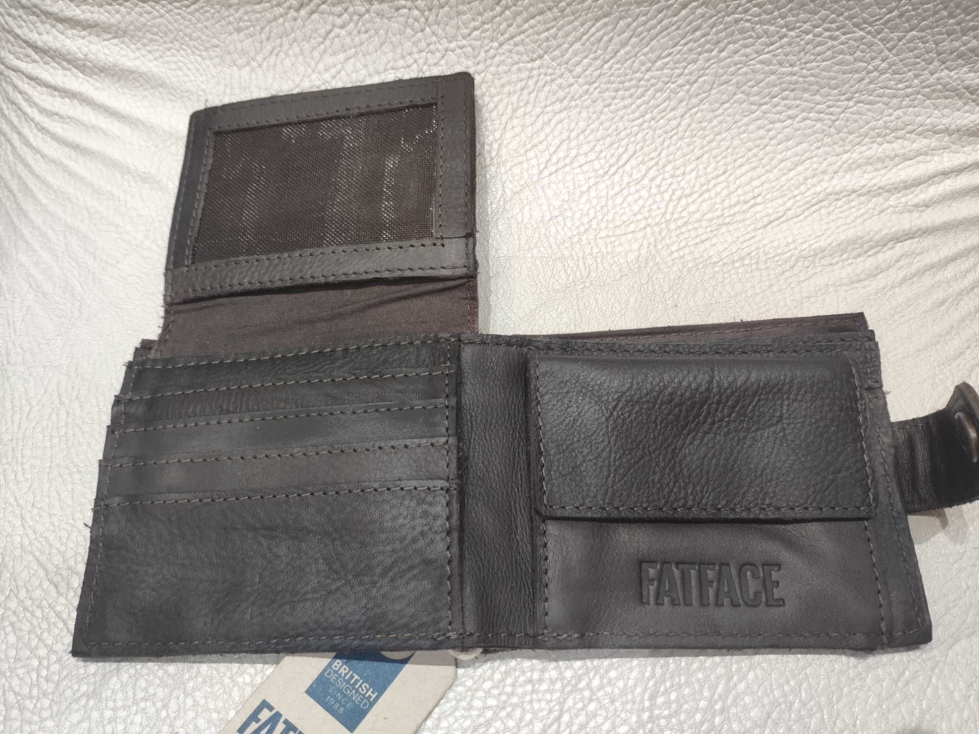мъжки портфейл естествена кожа FAT FACE