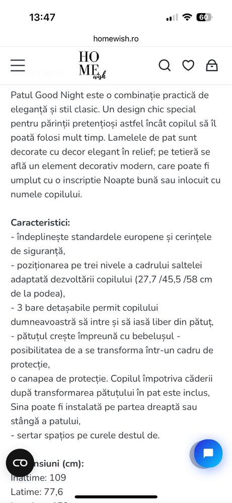 Patut impecabila 152x776cm
