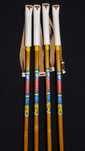 bete vechi bambus anii 60' Elvetia ski decor schi vintage colectie