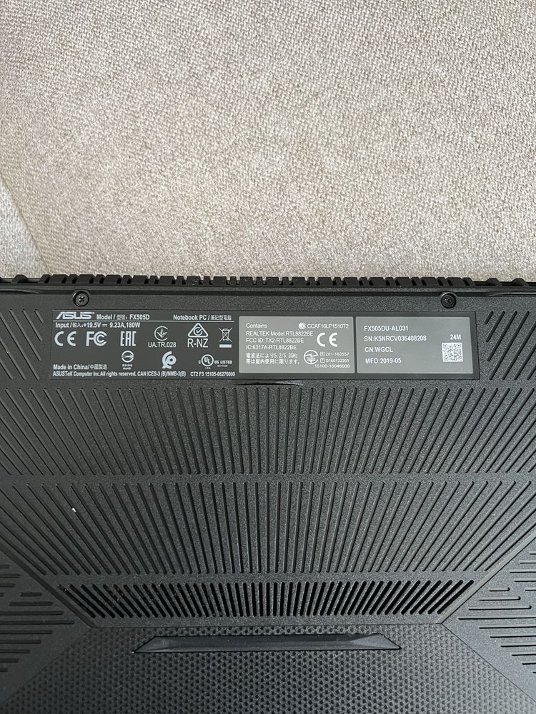 Laptop Asus TUF Gaming FX505 DU