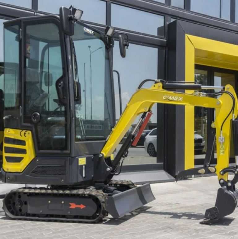 ПРОМО 10% Верижен мини багер CIMEX CHE12RS-CAB с кабина