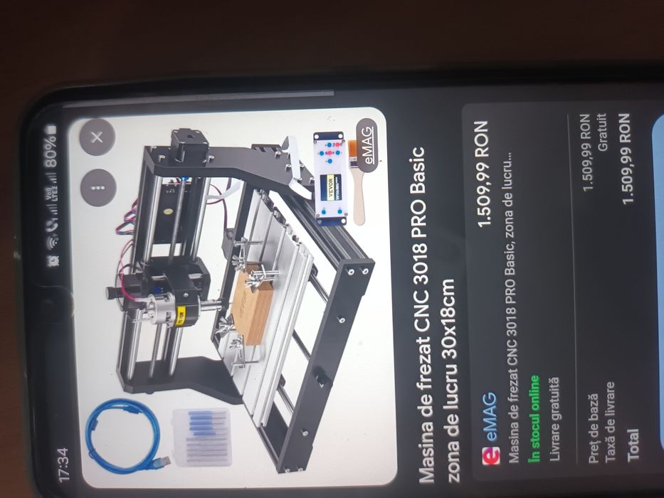 Mini cnc 3018 pro/ Mașină de frezat